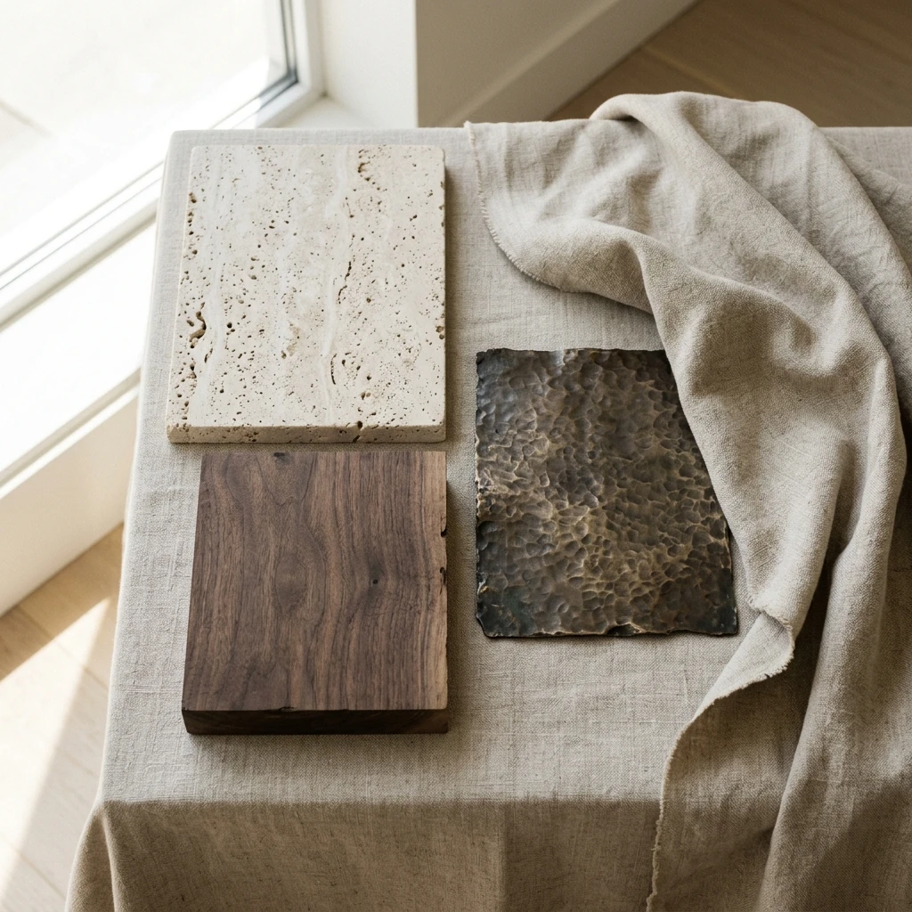 Abstract artistic palette of textures